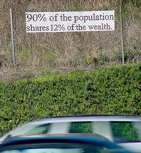 90 percent of the population share 12 percent of the wealth
